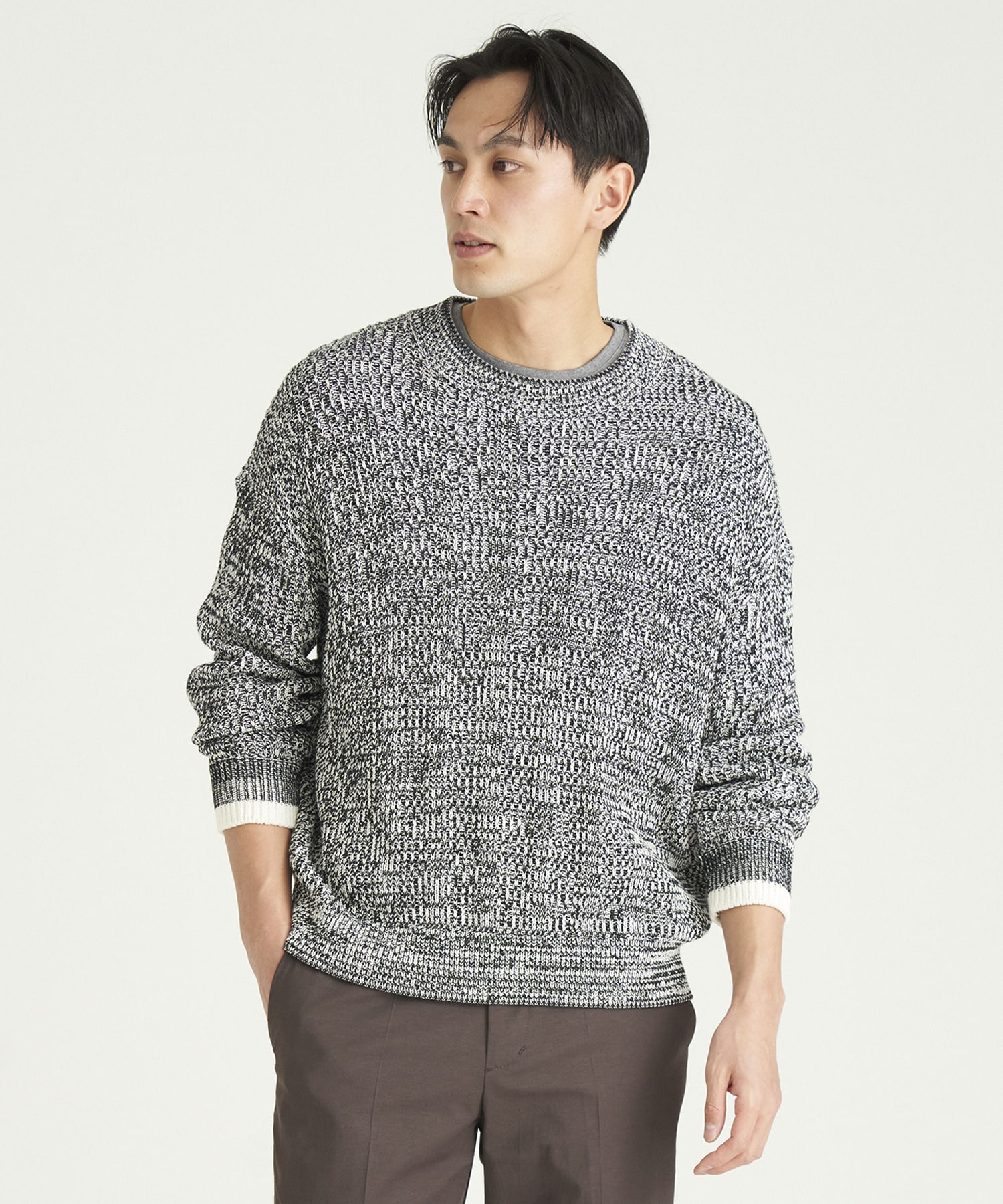 ESTNATION / ローゲージ クルーネックニット｜ESTNATION ONLINE STORE