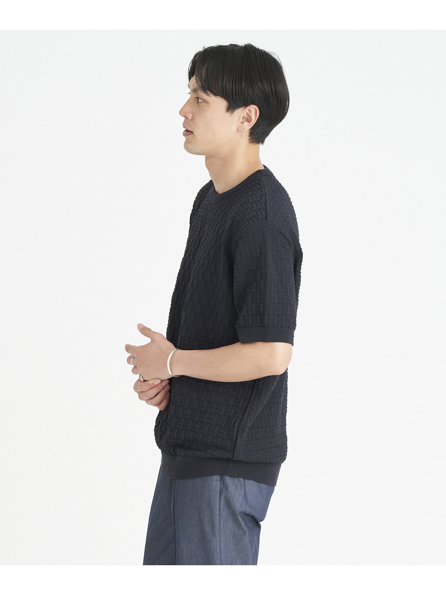 ESTNATION / ジオメトリック ラウンジニットTシャツ｜ESTNATION