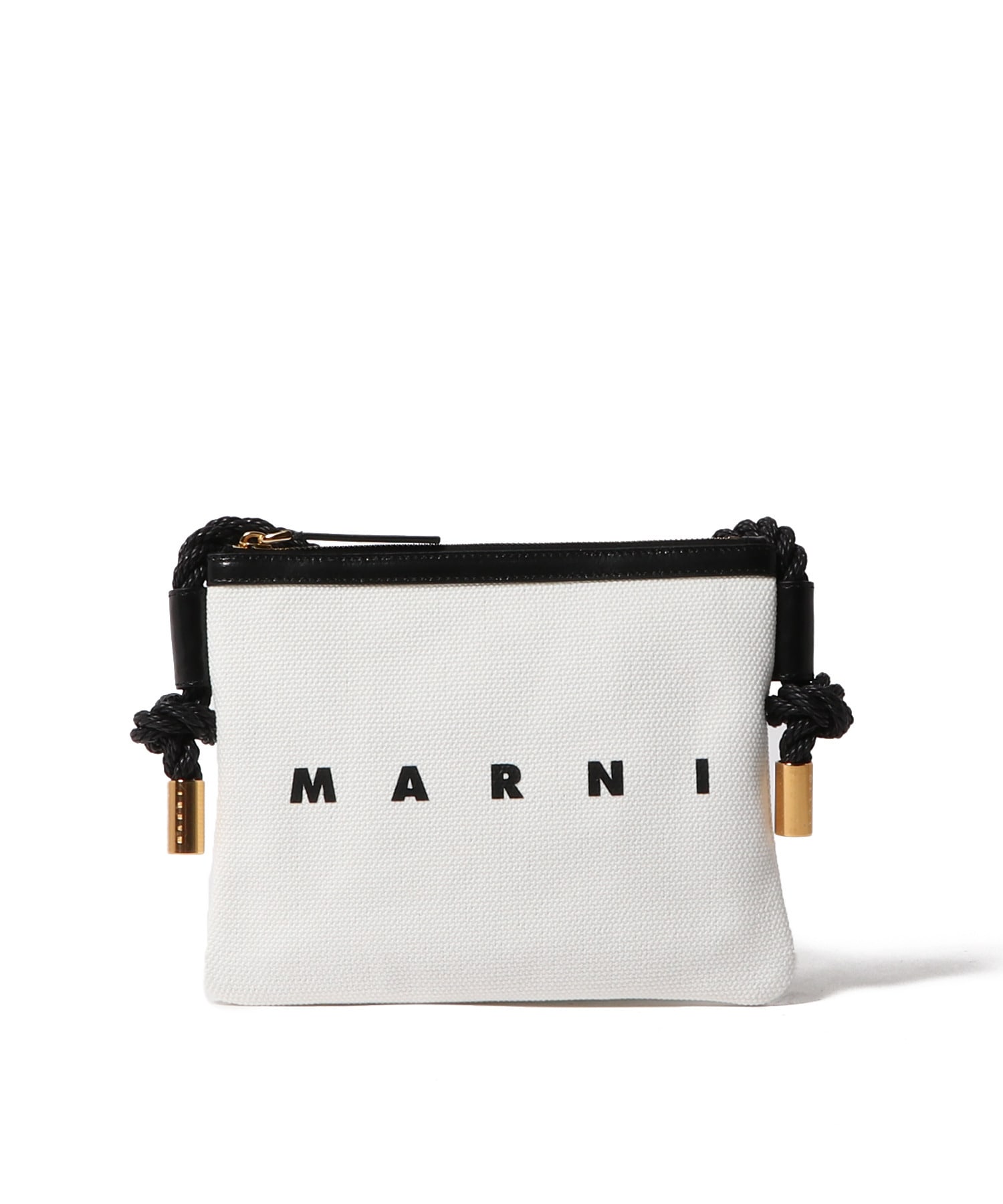 新品MARNI マルニMARCEL ジップキャンバスポシェット