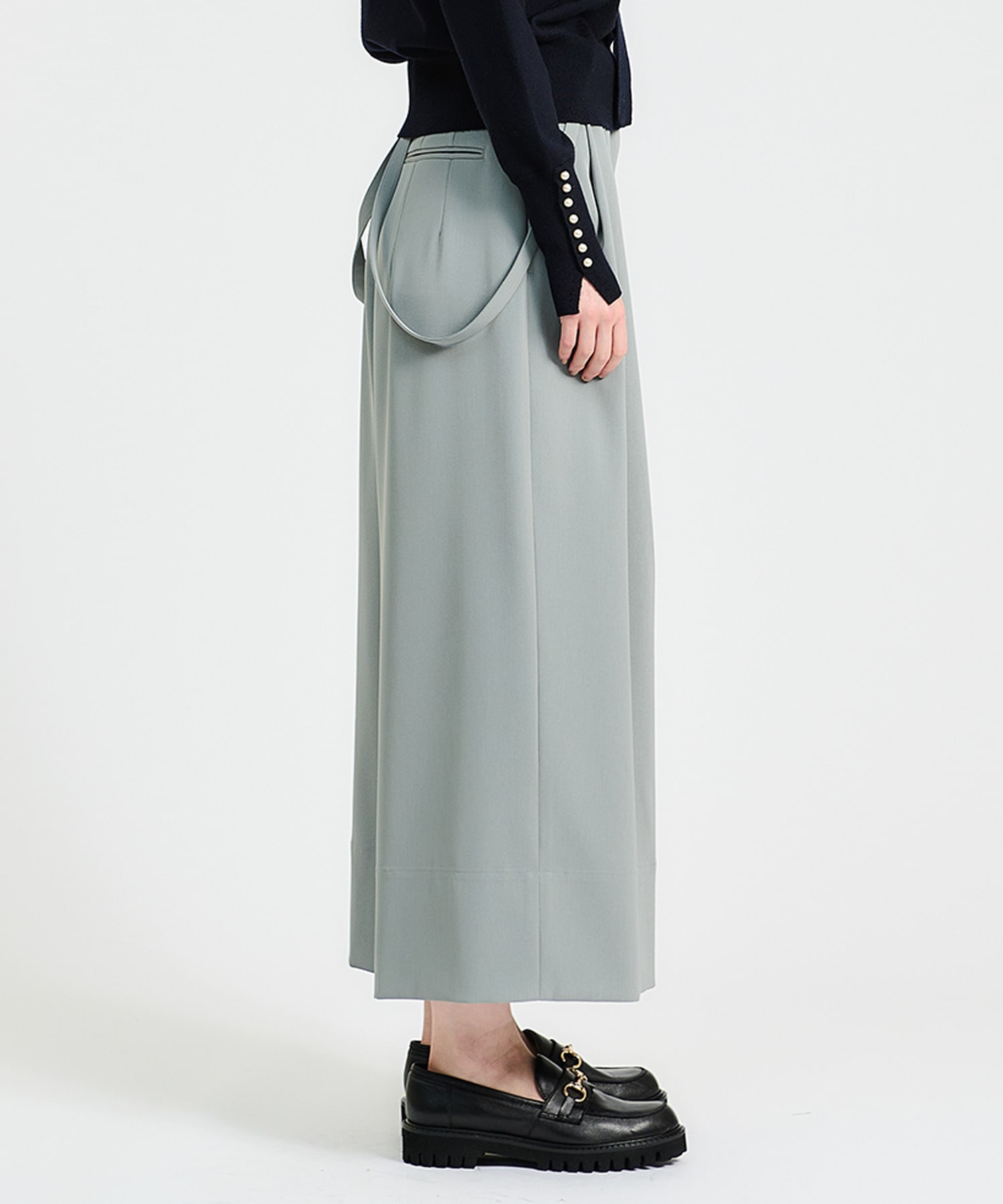 ESTNATION / ストレッチツイルワイドキュロットパンツ|ESTNATION