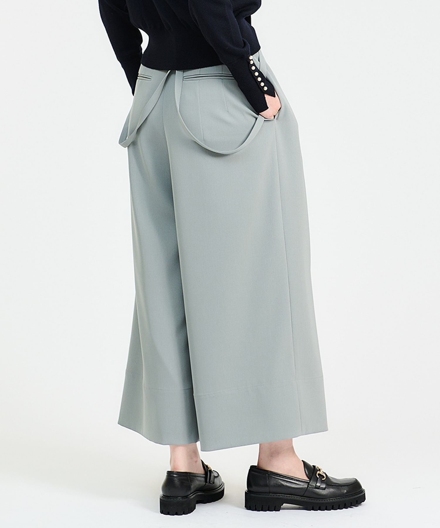 ESTNATION / ストレッチツイルワイドキュロットパンツ|ESTNATION