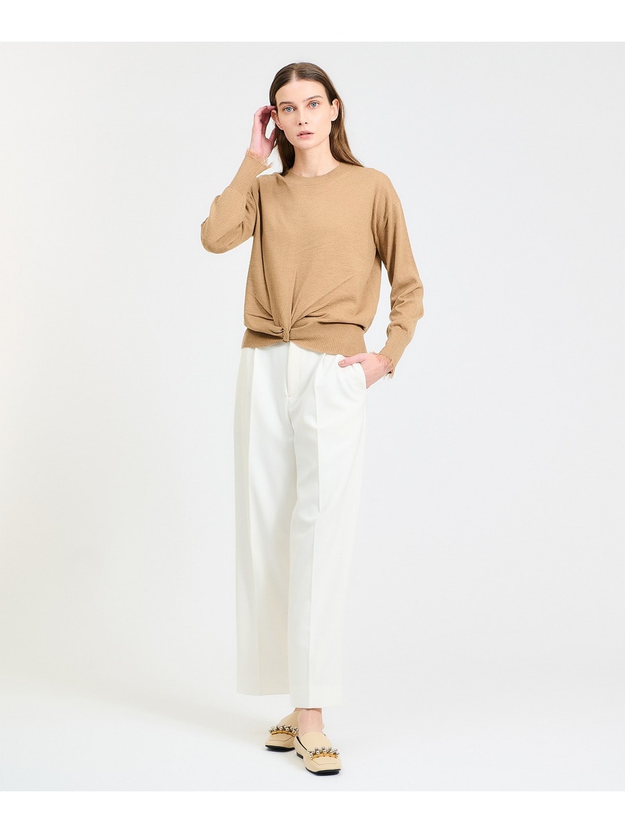 ESTNATION パンツ / ストレッチフラノワイドパンツ レディース