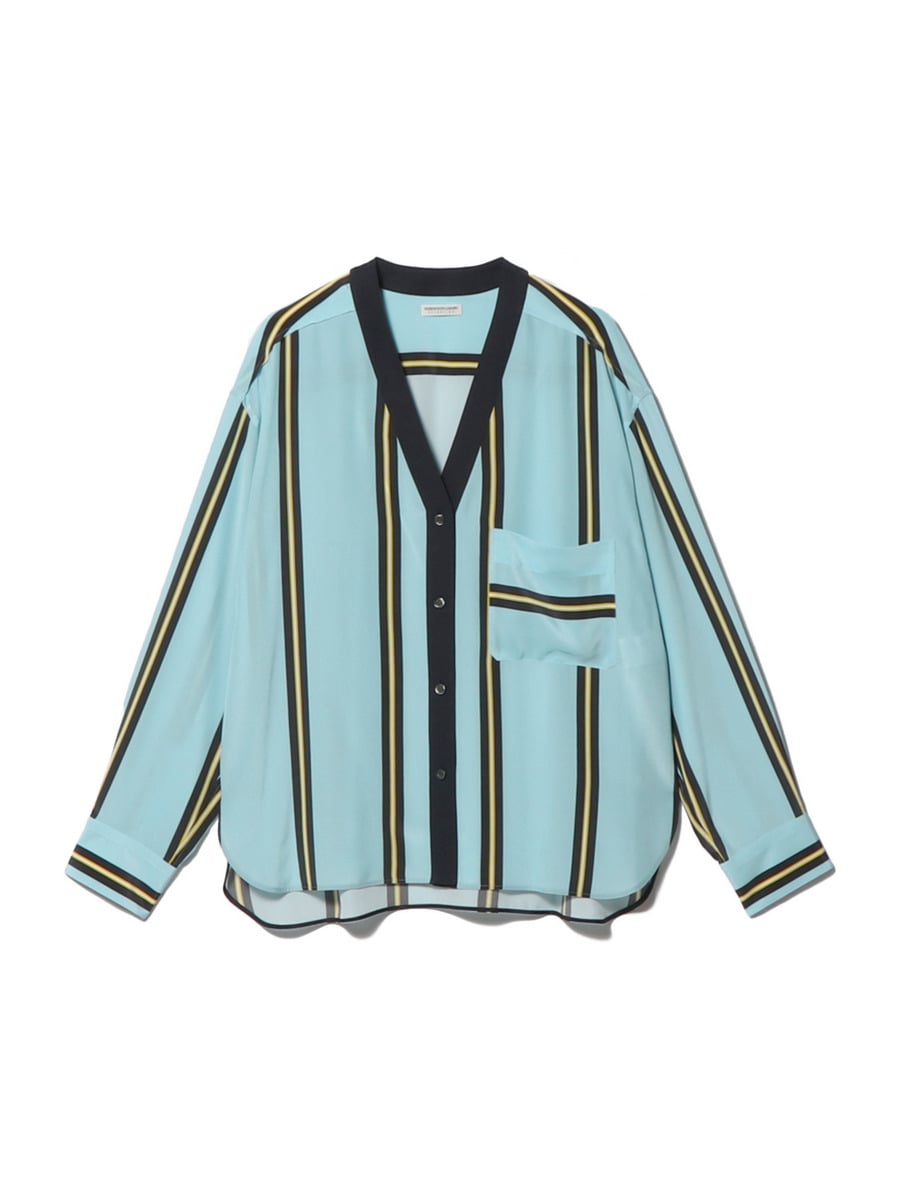ESTNATION / ストライプシルクシャツ＜ESSENCEOFLUXURY 
