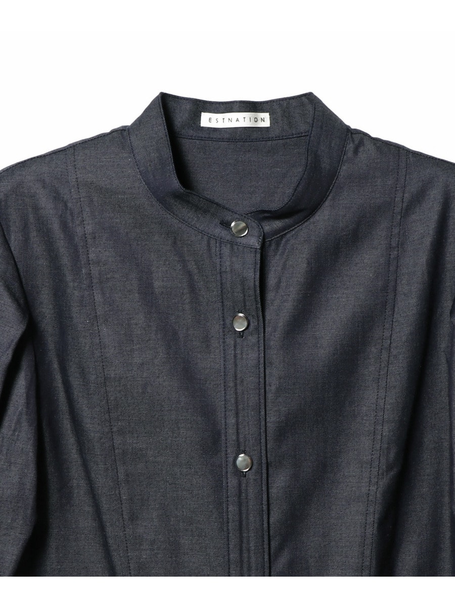 ESTNATION / コットンブザムボリュームスリーブブラウス