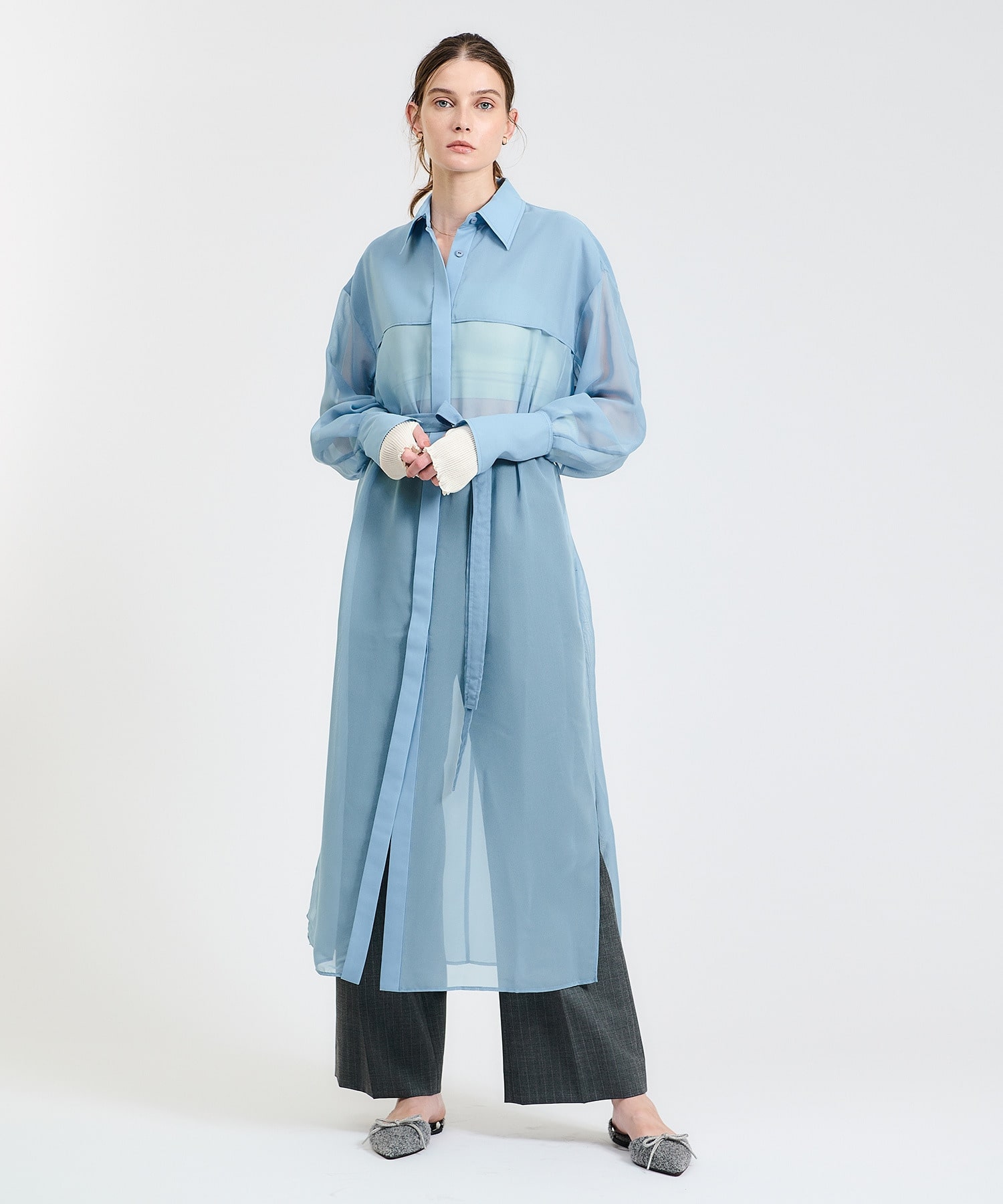 ESTNATION / シアージョーゼットシャツワンピース|ESTNATION ONLINE ESTNATION / シアージョーゼットシャツワンピース|ESTNATION ONLINE