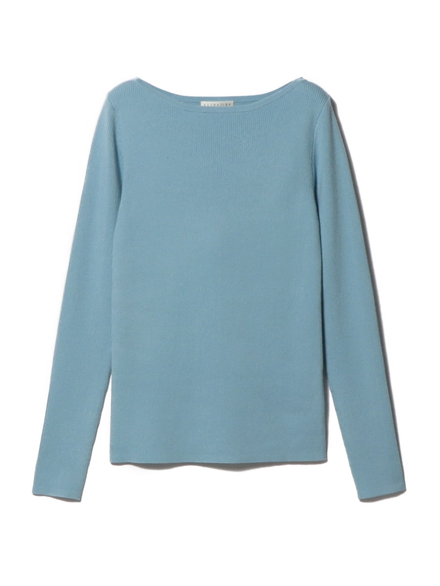 【美品】★着画あり★ESTNATION シャイニーボートネックリブニット ESTNATION / シャイニーボートネックリブニット｜ESTNATION