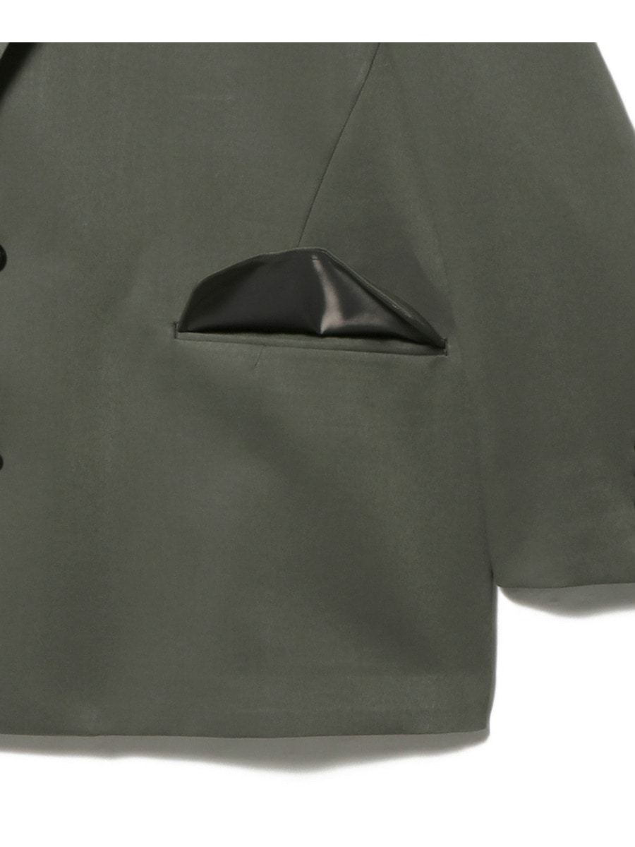 23区 サテンジャケット 黒 46サイズ 23区（ニジュウサンク）の「バックサテンシャンタンジャケット