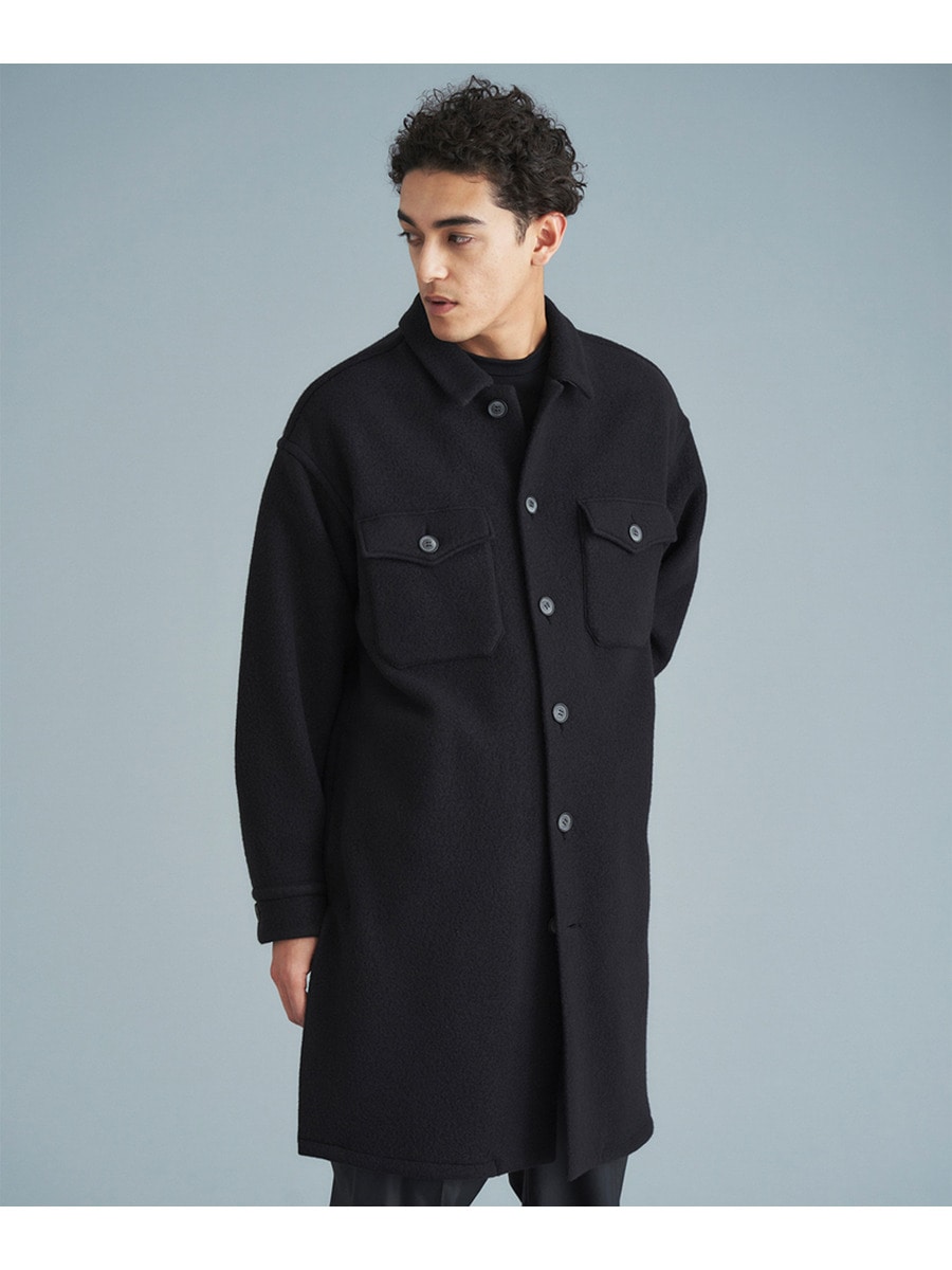 ショッパー ウールロングシャツ/XL/ウール/293305 672T