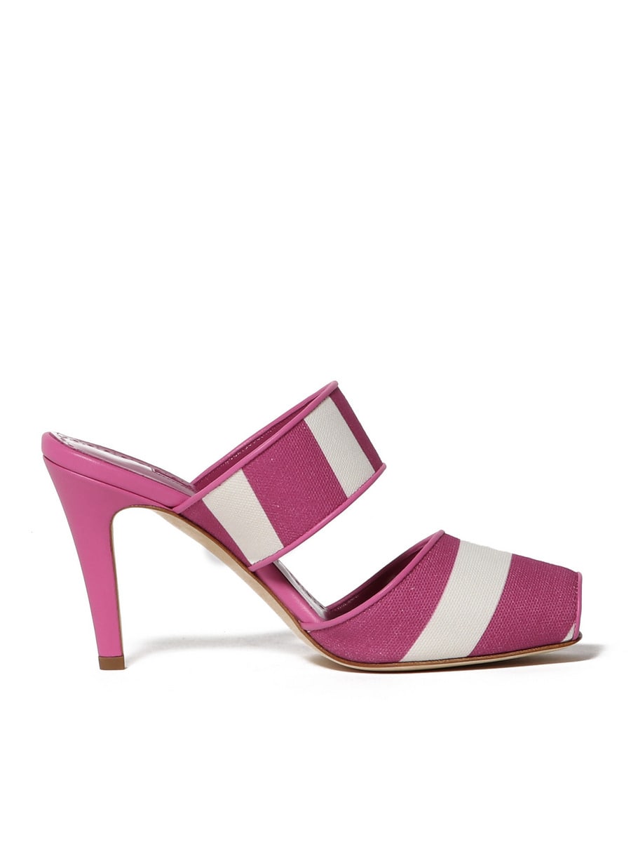 MANOLO BLAHNIK / MATAL ストライプミュール｜ESTNATION ONLINE