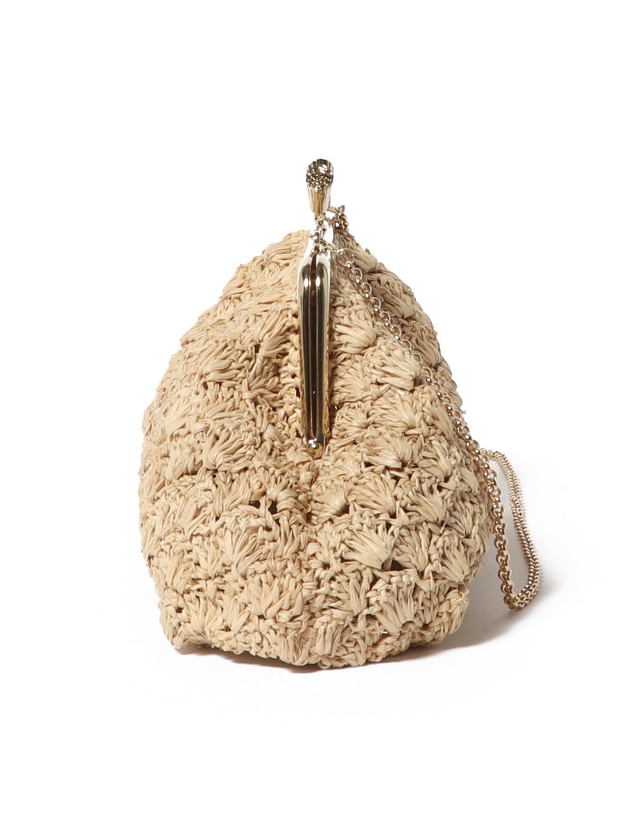 Anya Hindmarch◆ラフィアクラッチバッグ◆ペッツ/スマイリー ANYA HINDMARCH アニヤ ハインドマーチ クラッチ セカンドバッグ