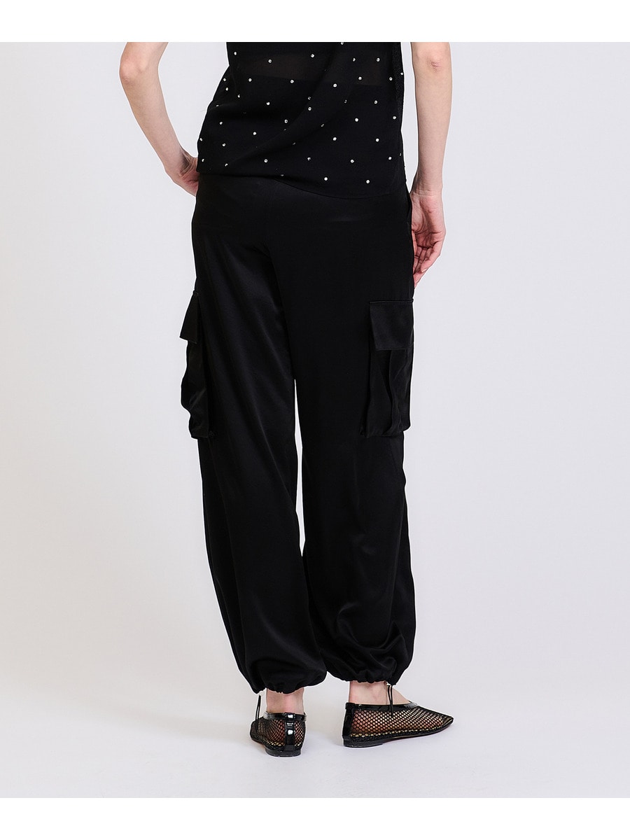 美品　コラム　サテン　マット　カーゴパンツ　黒　S　日本製　エストネーション zz-4110907040303_419-3.jpg?