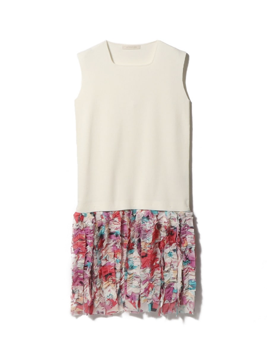 ブリントフリルワンピース