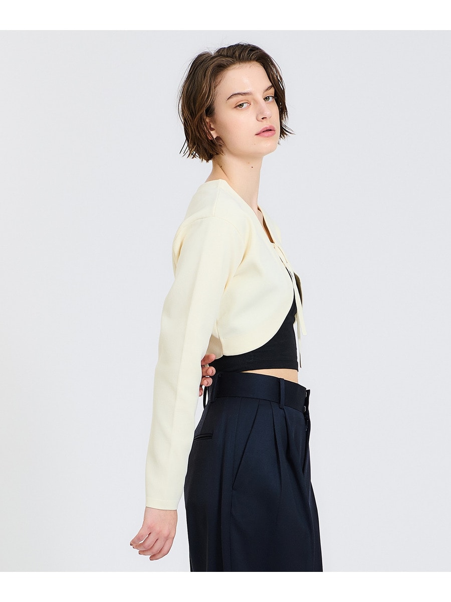 ショートボレロ 畦編ショートボレロカーディガン - ベルーナ【公式】