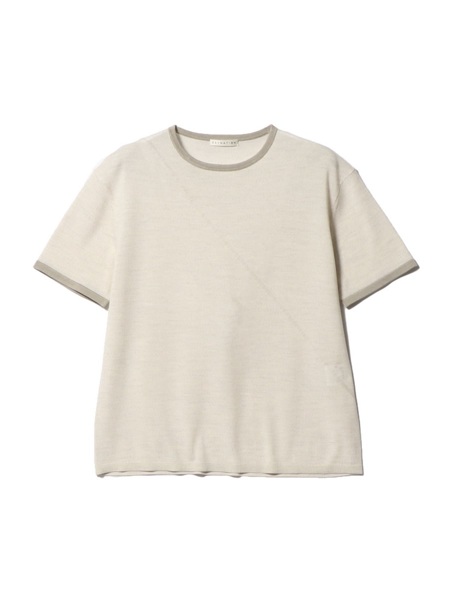 ハイゲージハーフスリーブニット