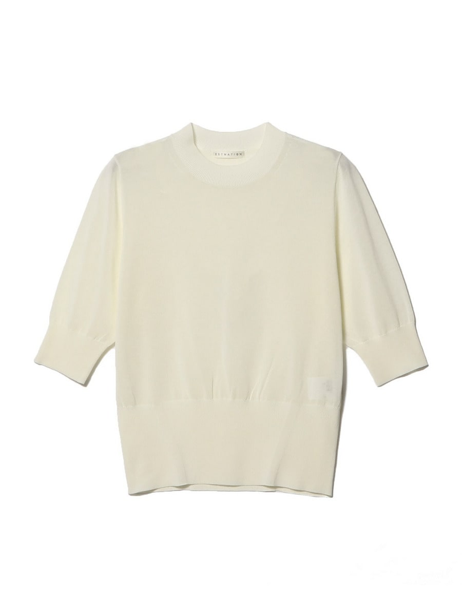 ESTNATION / クルーネックハーフスリーブニット｜ESTNATION