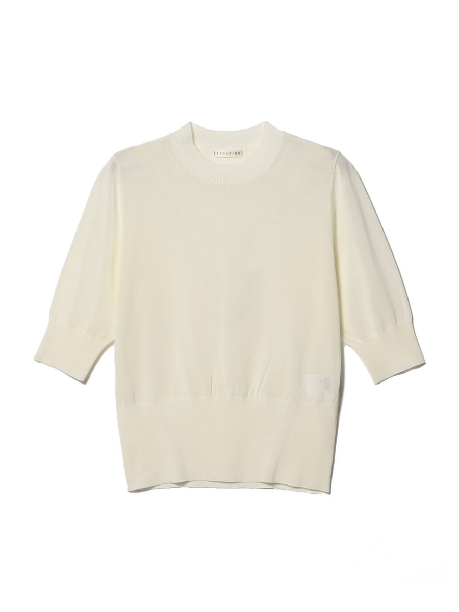 ESTNATION / クルーネックハーフスリーブニット｜ESTNATION
