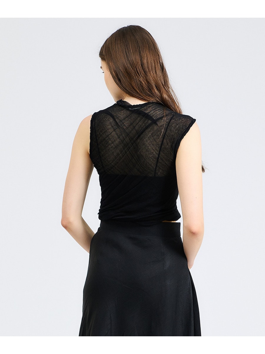 ESTNATION ビブ ヨーク ノースリーブ ニット ESTNATION（エストネーション）の「ESTNATION / マルチボーダー