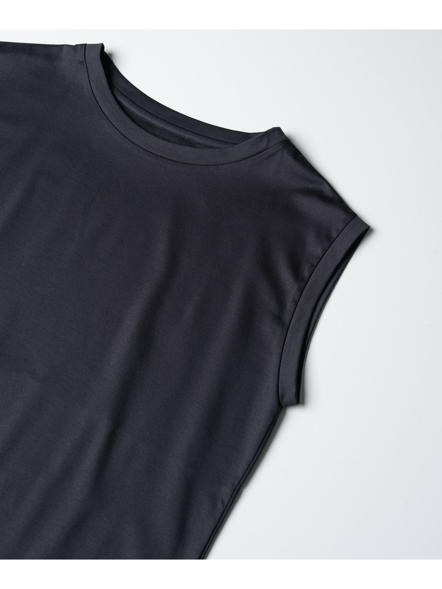 コットンスムーススビンノースリーブTシャツ