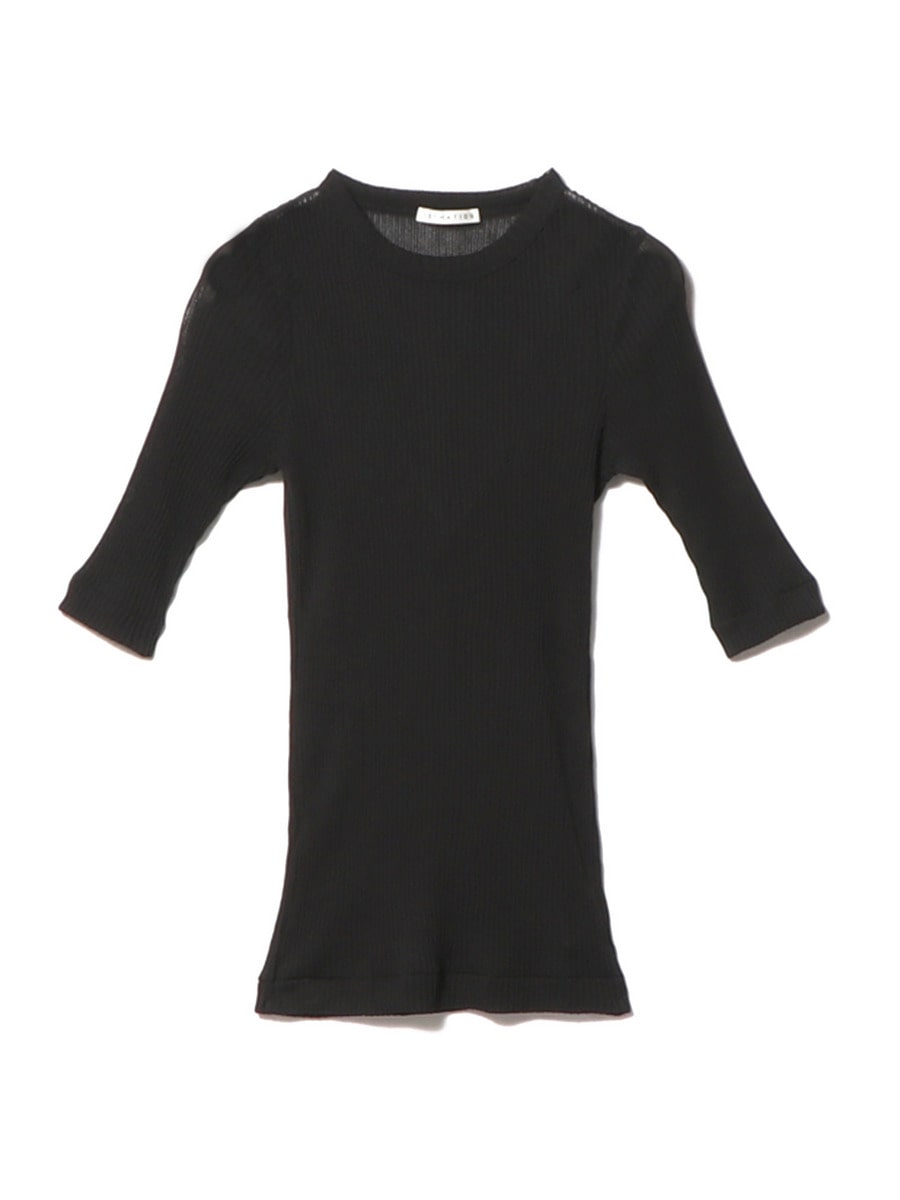 tシャツ ESTNATION / シアーテレコハーフスリーブカットソー レディース ESTNATION / シアーテレコハーフスリーブカットソー｜ESTNATION