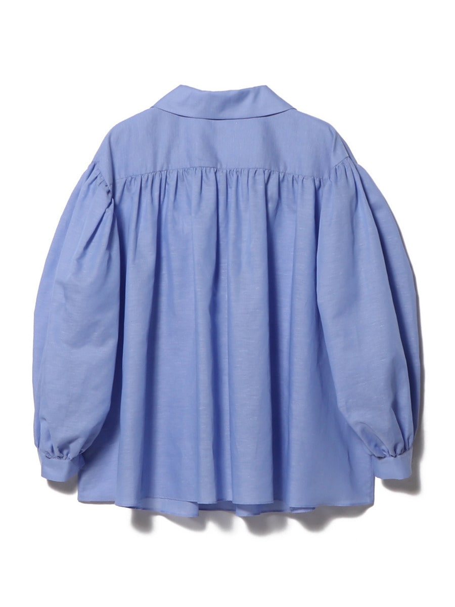 COLUMN コラム エストネーション ブラウス　ストレッチ　ボリューム袖　美品 COLUMN / ボリュームスリーブスキッパーブラウス｜ESTNATION