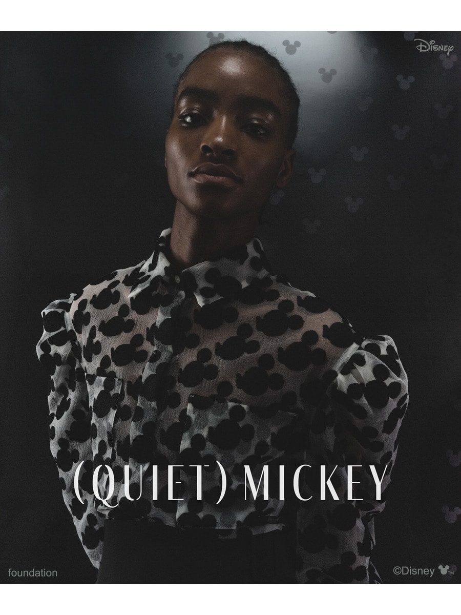 ミッキーマウス  / オーガンジーエンブロイダリーブラウス