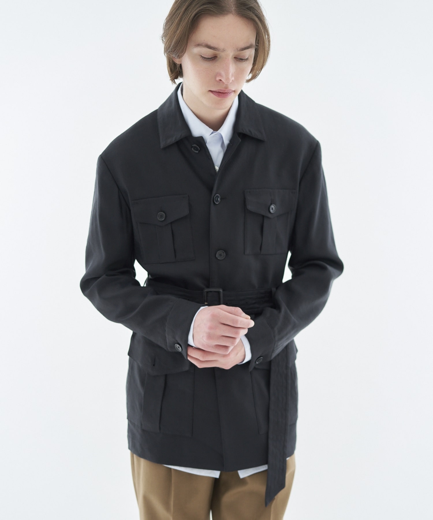ESTNATION / ストレッチリネンサファリジャケット|ESTNATION ONLINE ESTNATION / ストレッチリネンサファリジャケット|ESTNATION ONLINE