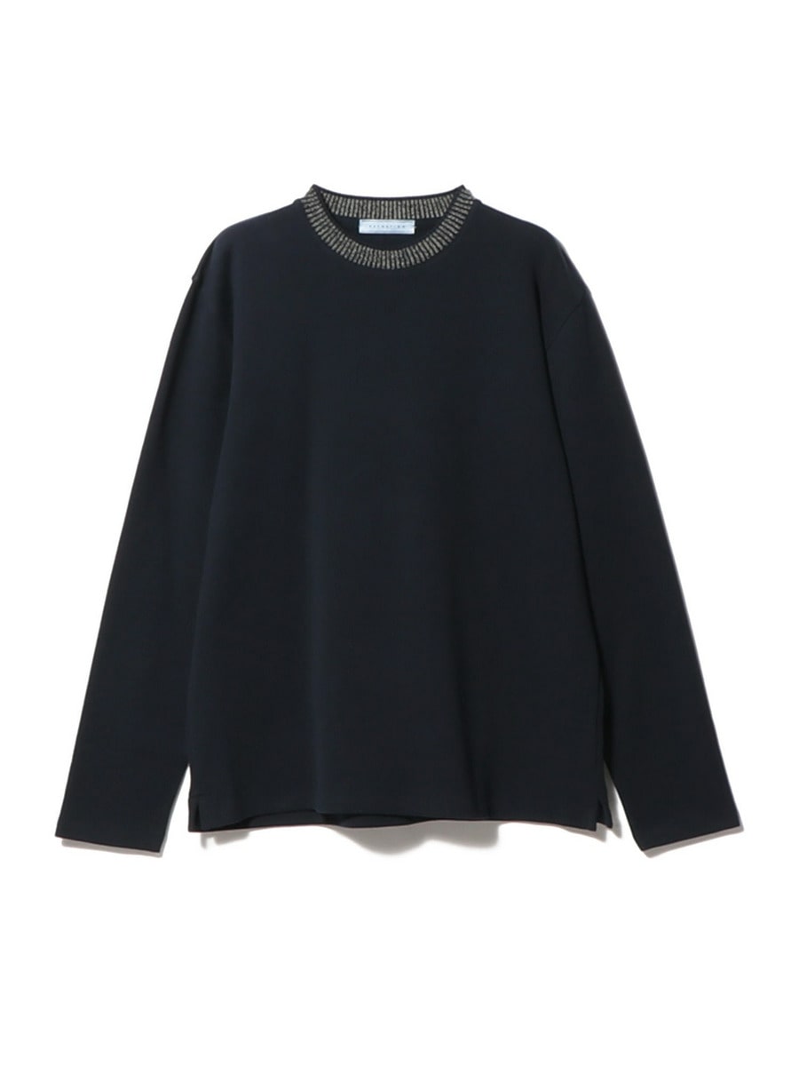 ESTNATION / リブネックミラノリブロングスリーブTシャツ
