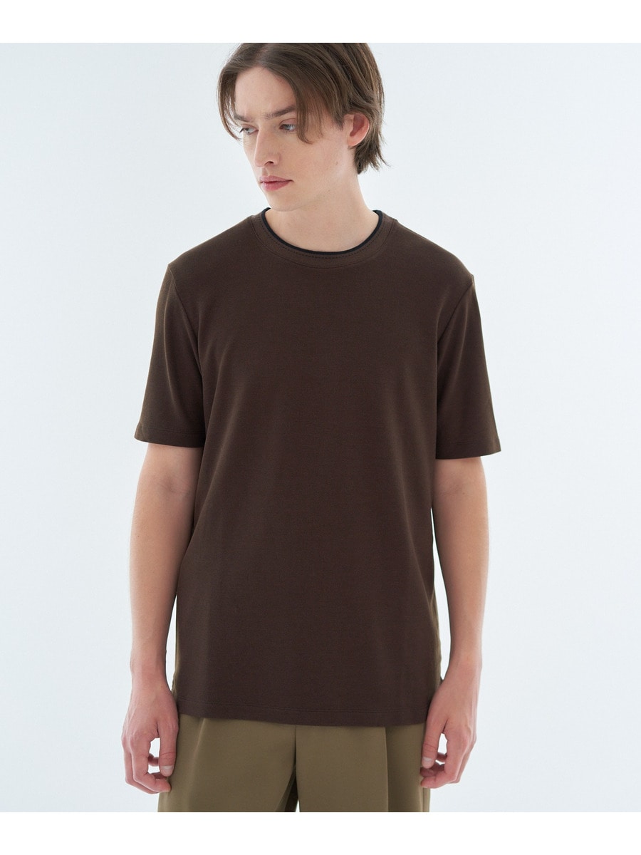 カノココンビネーションリブネックカットソー