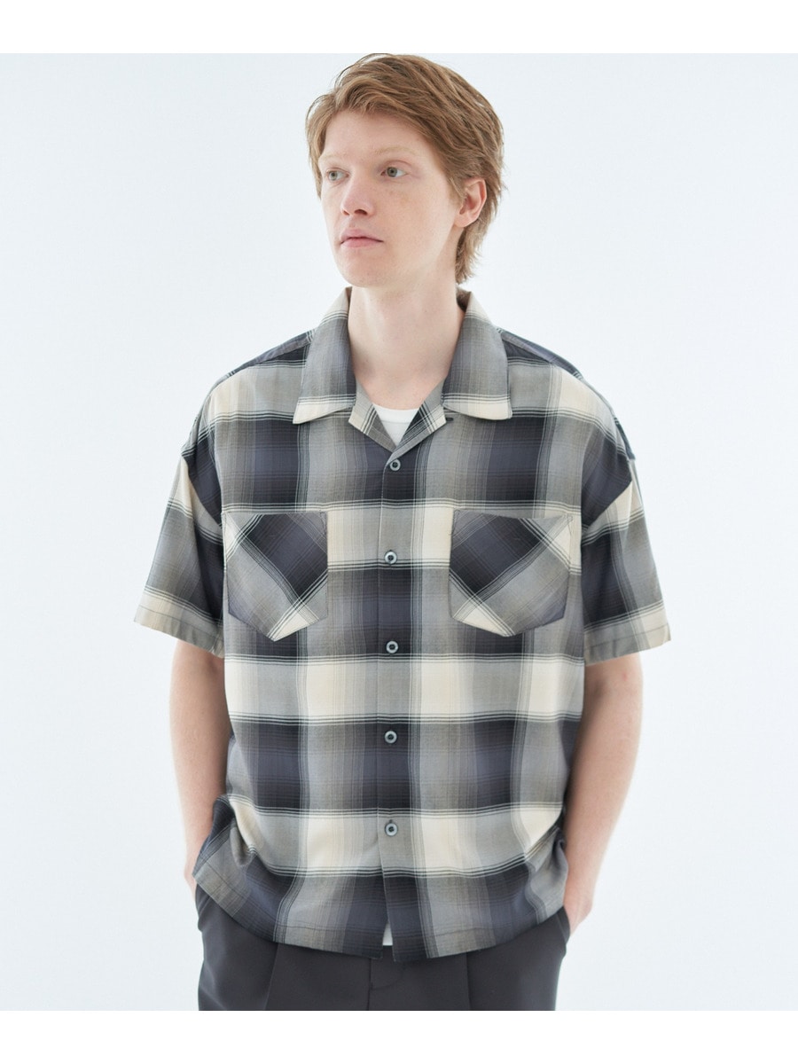 EXODUS/エクソダス　オンブレチェックオープンカラーシャツ exodus(エクソダス)｜RAYON OMBRE CHECK SHIRTS｜正規通販取扱店