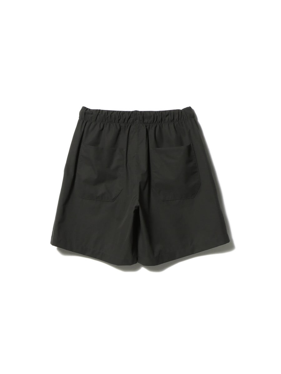 黒 ストレッチ ショートパンツ サイドファスナー付き REMUR パンツ ハイウエストフロントファスナーショートパンツ