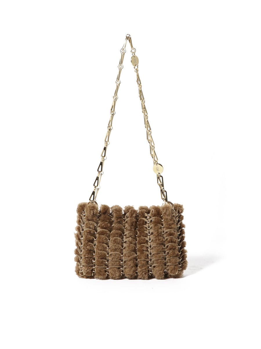 RABANNE / 1969 ナノキャメル ムートンバッグ｜ESTNATION ONLINE STORE