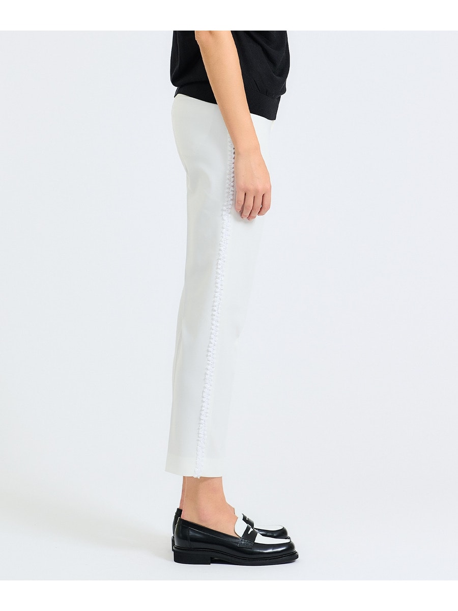 ホワイト サイドストライプパンツ ESTNATION / ダブルクロスサイドストライプパンツ｜ESTNATION ONLINE