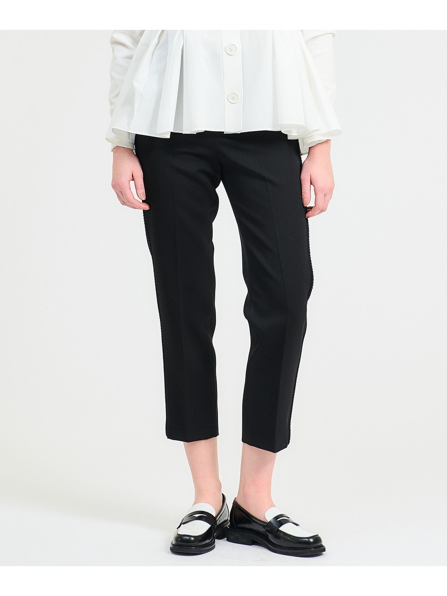 サイドエンブロイダリー テーパードパンツ