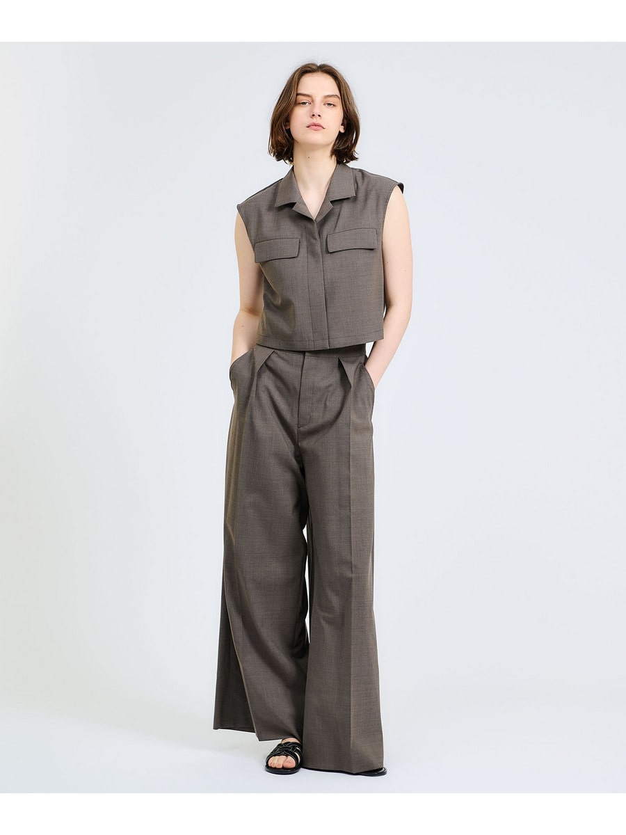 ブラウス シャツ ESTNATION / トロピカルショートレングスシャツ レディース ESTNATION / トロピカルショートレングスシャツ｜ESTNATION