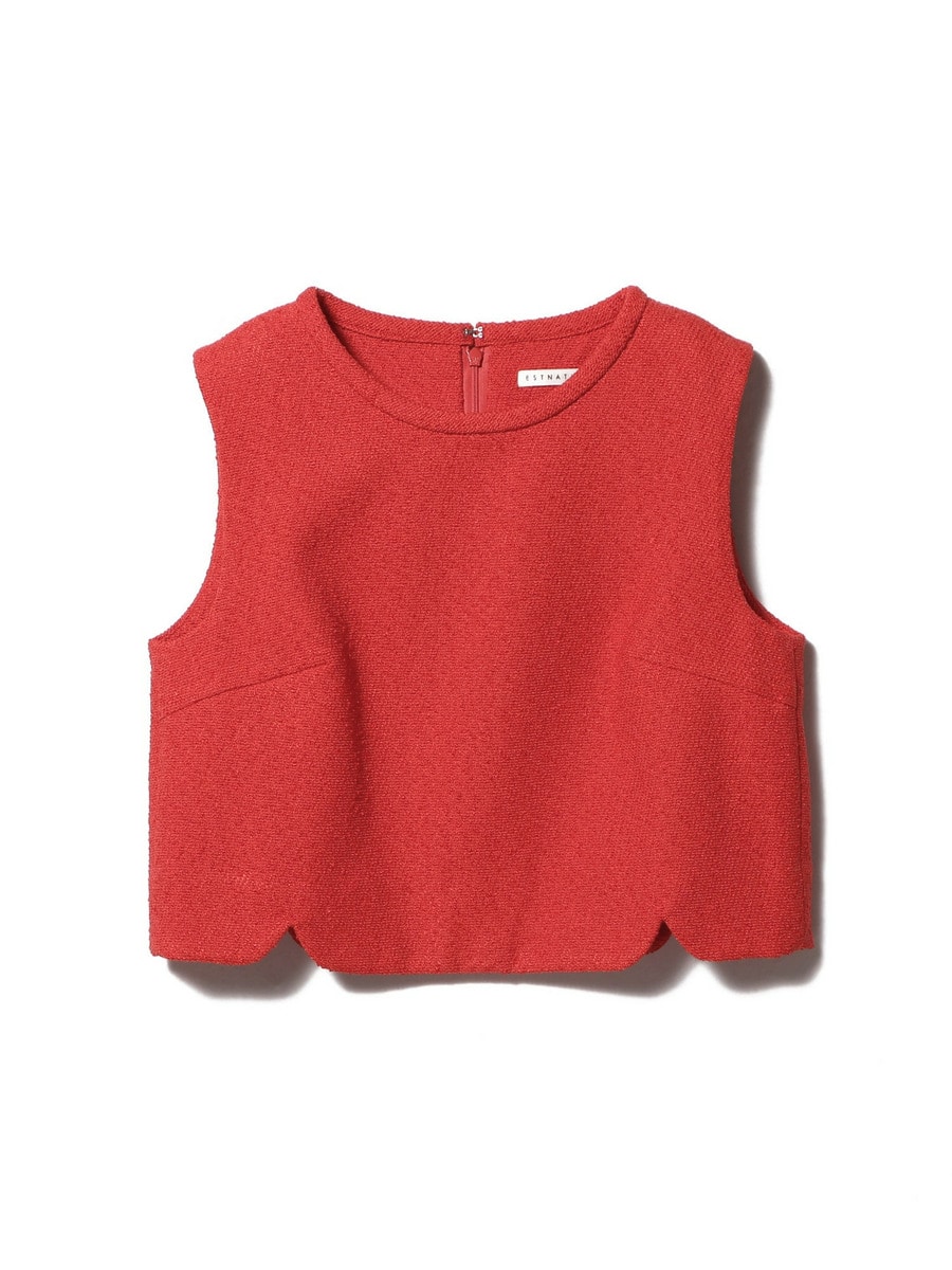 ESTNATION エストネーション 24AW リングツィードチュニックブラウス 42-109-10-075852 レッド 36 ITU6NWY1YQ3A zz-4210910075852_465-5.jpg?
