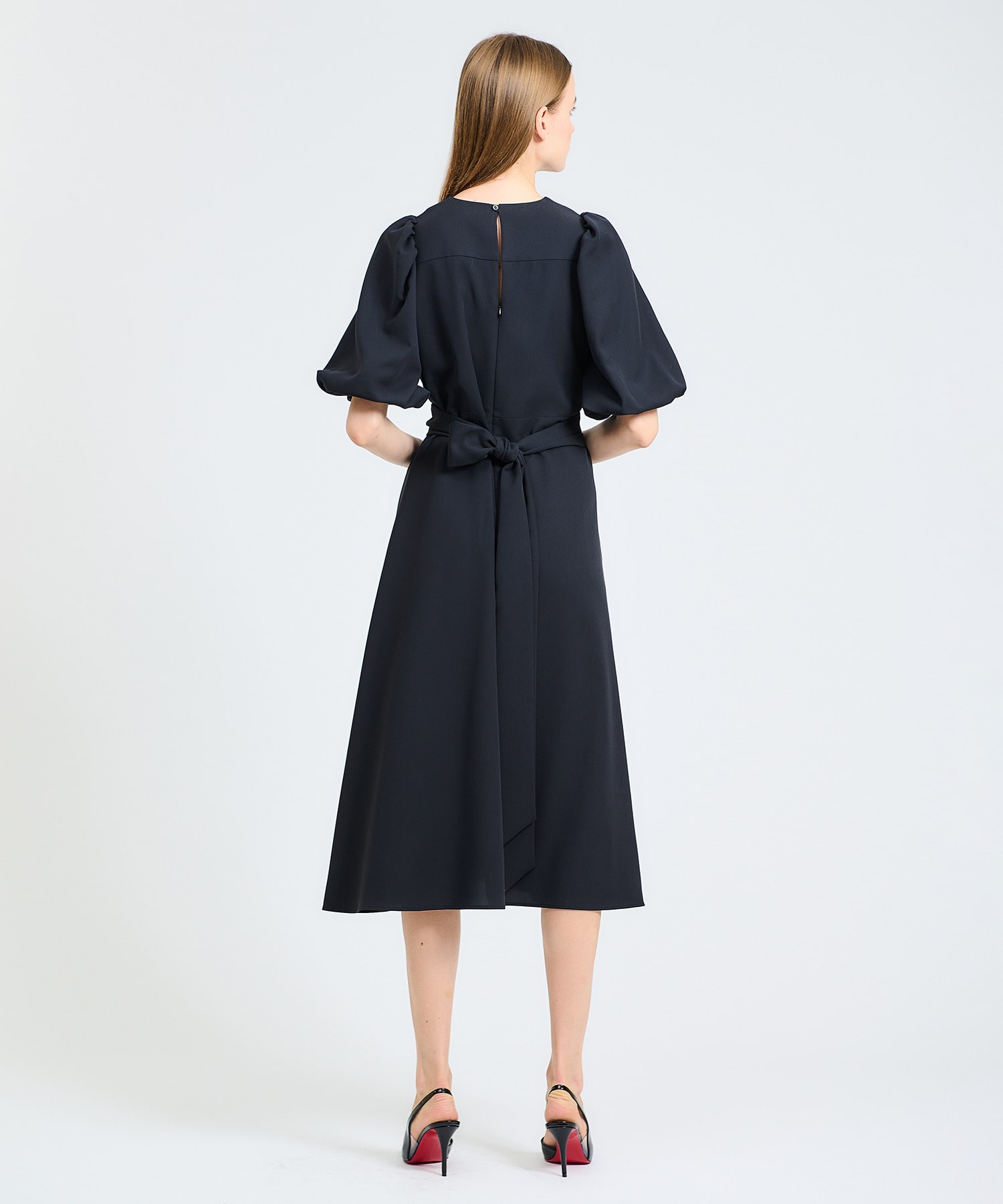 ESTNATION / ウエストツイストハーフスリーブワンピース《EXCLUSIVE  