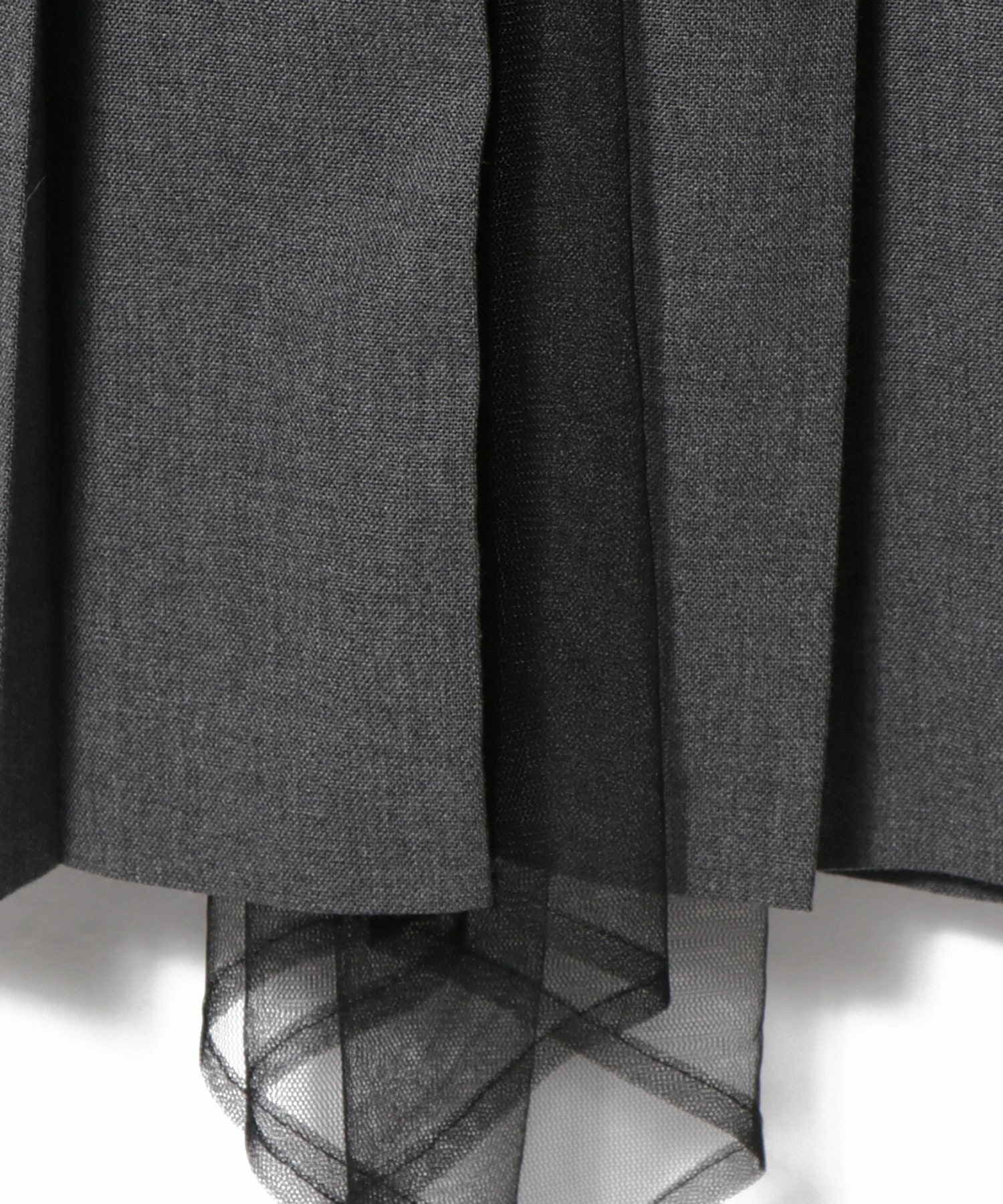 FETICO チュールコンビプリーツスカートsize2 BLACKorGRAY