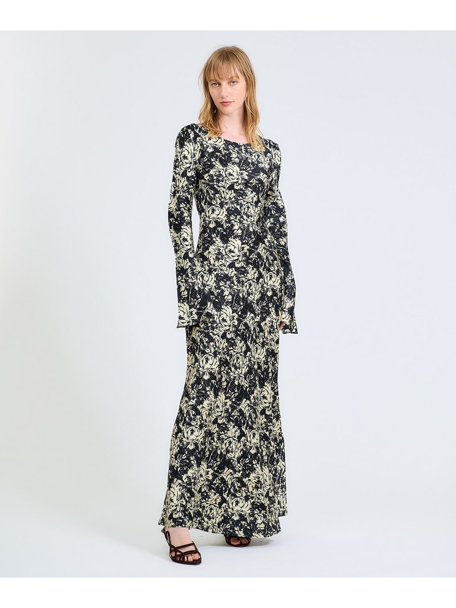 GANNI / プリントサテンマキシドレス｜ESTNATION ONLINE STORE  