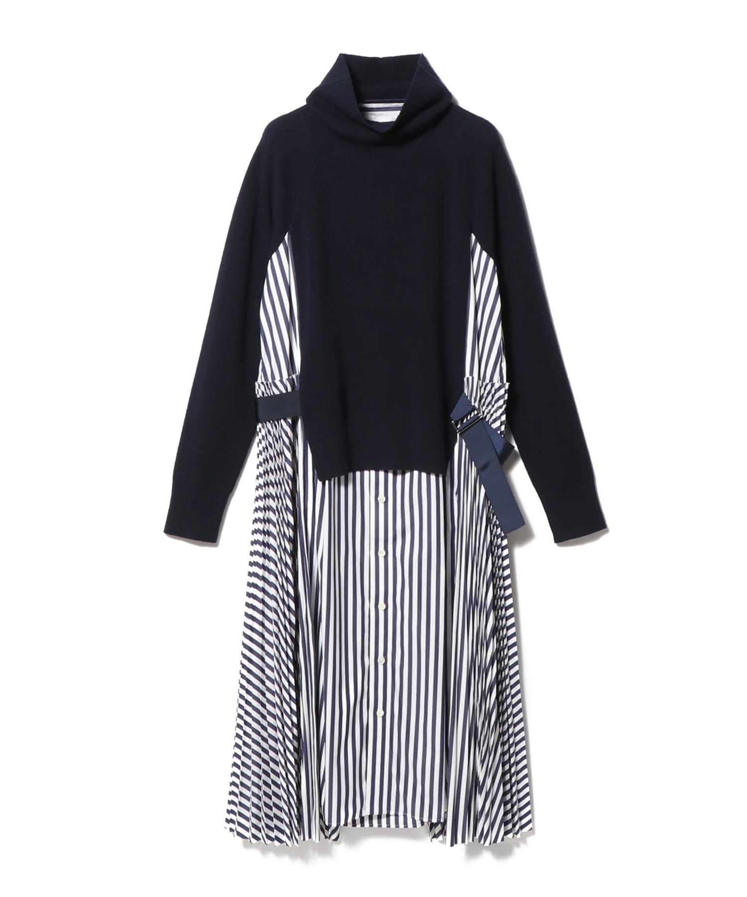 sacai サカイ レイヤード風 ニット ライン デザイン ワンピース 1