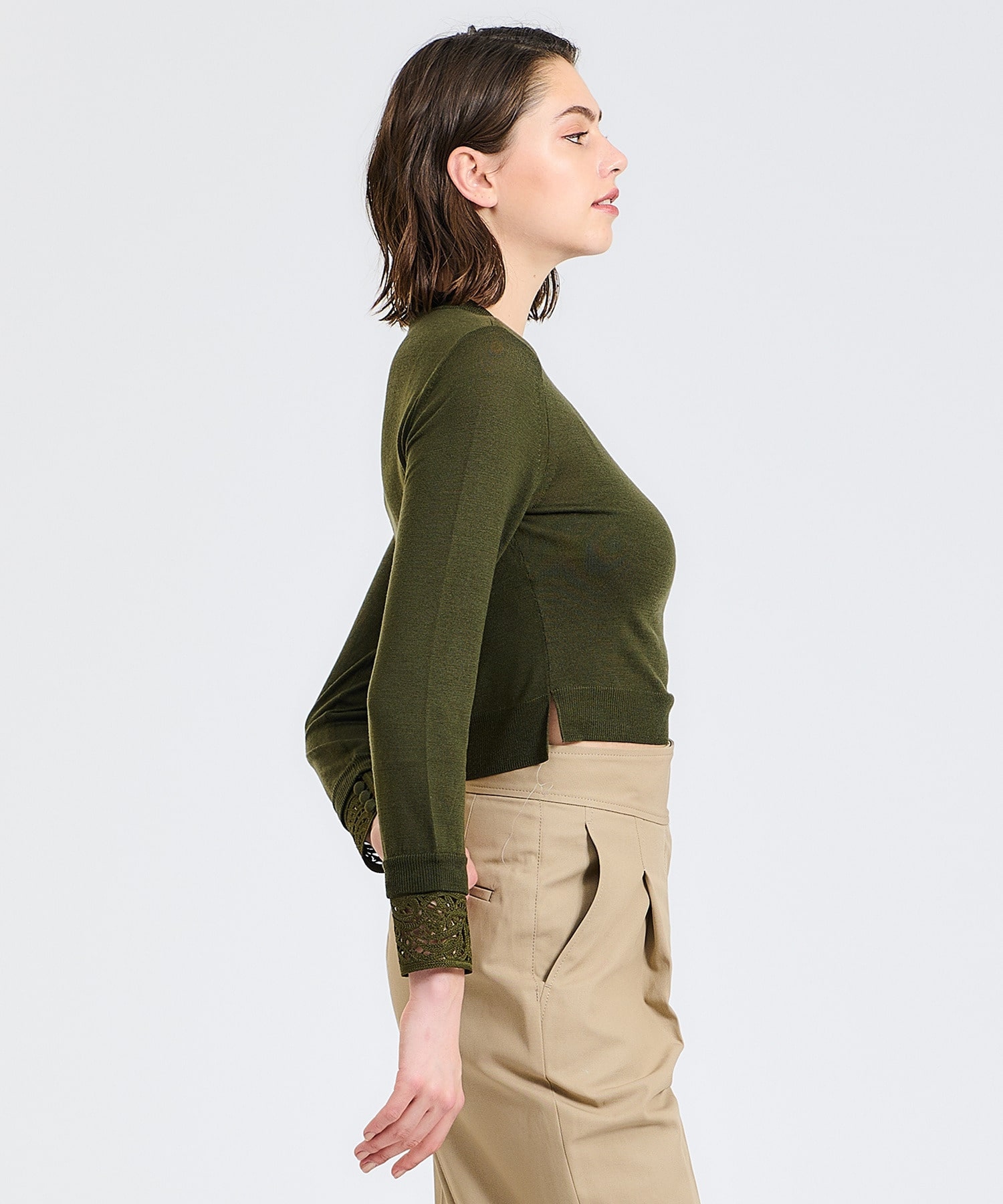 Mame Kurogouchi / エンブロイダリーカフスニット｜ESTNATION ONLINE  