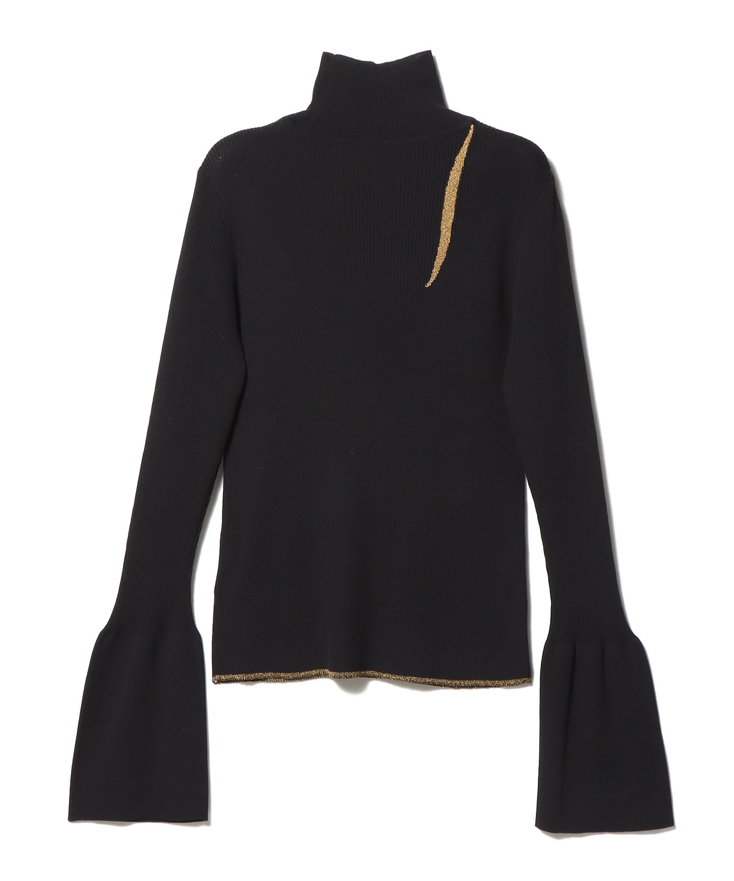 mamekurogouchi kintsugi 金継ぎベロアトップス size2 Kintsugi” High Neck Knitted Top