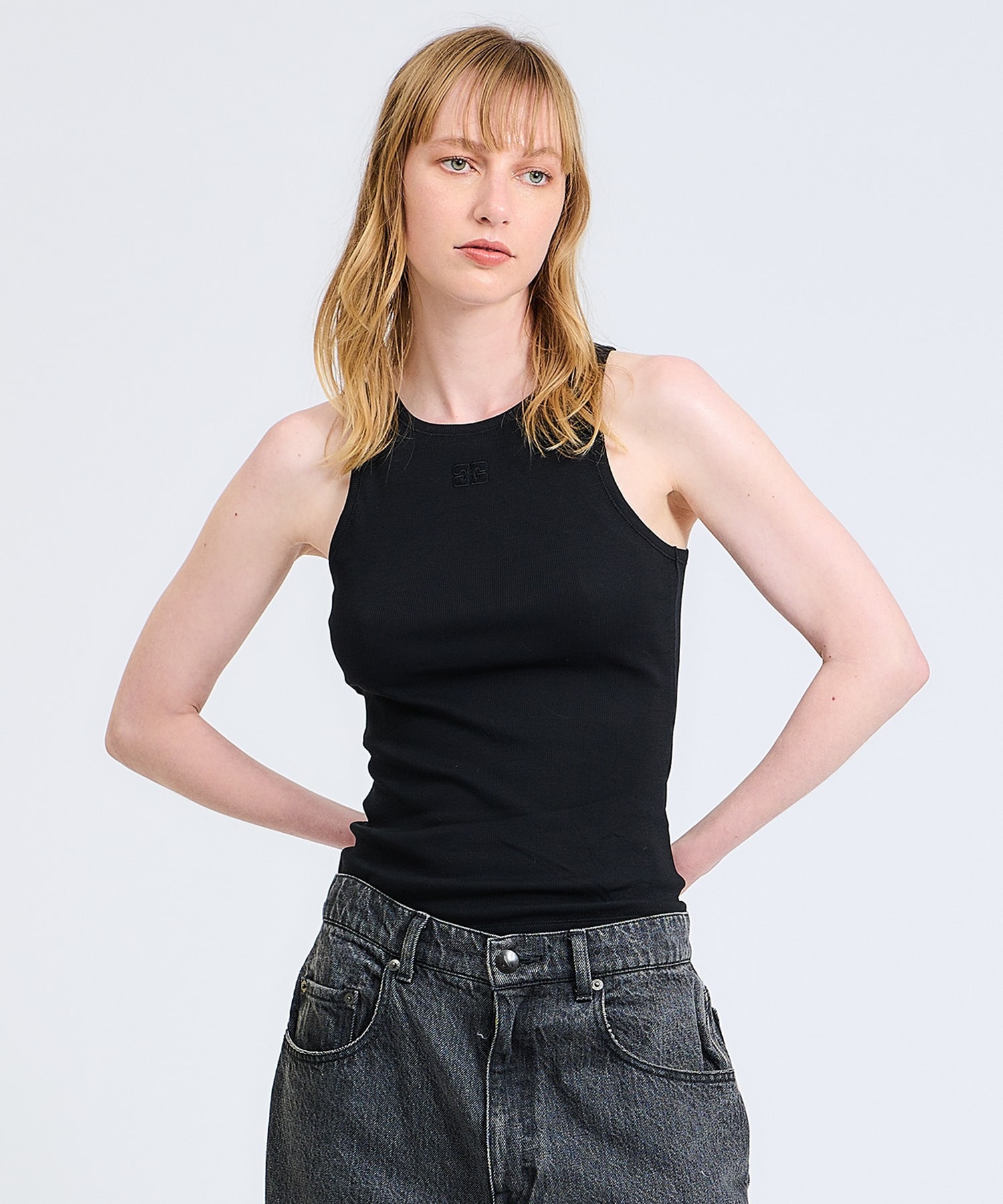 ganni タンクトップ｜GANNI タンクトップ GANNI Ribbed Tank Top
