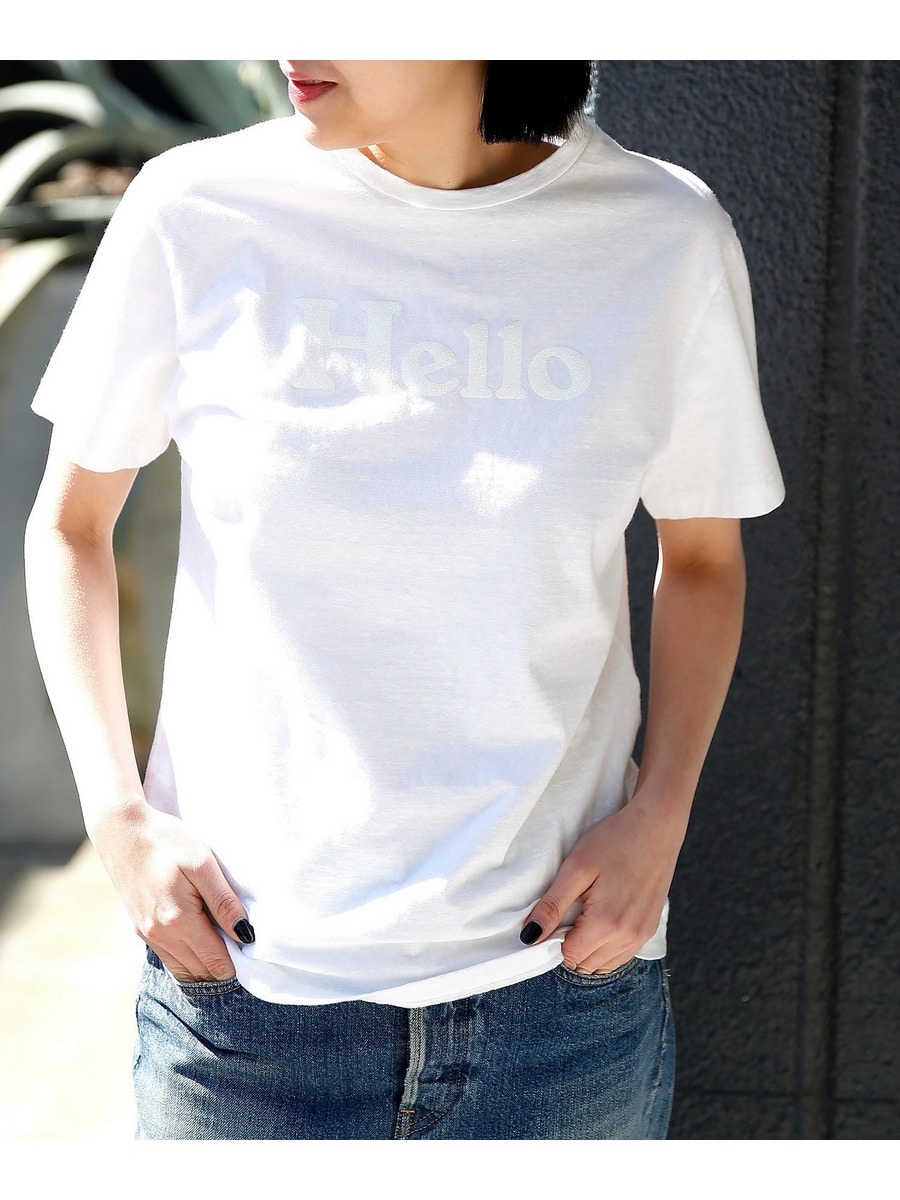 【MADISONBLUE】HELLO CREW NECK TEE/ 01/ピンク MADISONBLUE マディソンブルー HELLO Tシャツ ピンク 01 - メルカリ