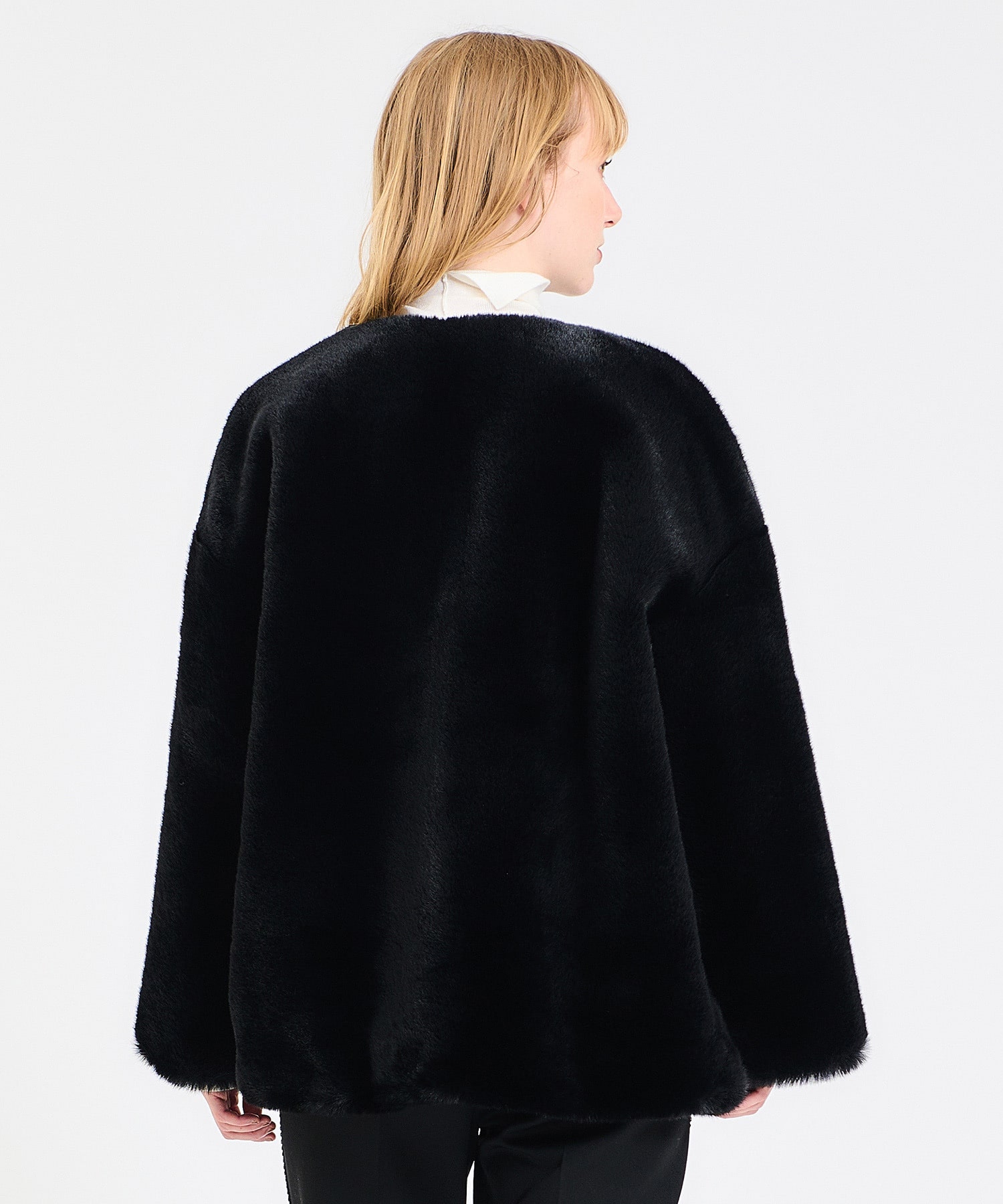 HEURUEH / フェイクファーノーカラーコート｜ESTNATION ONLINE STORE 