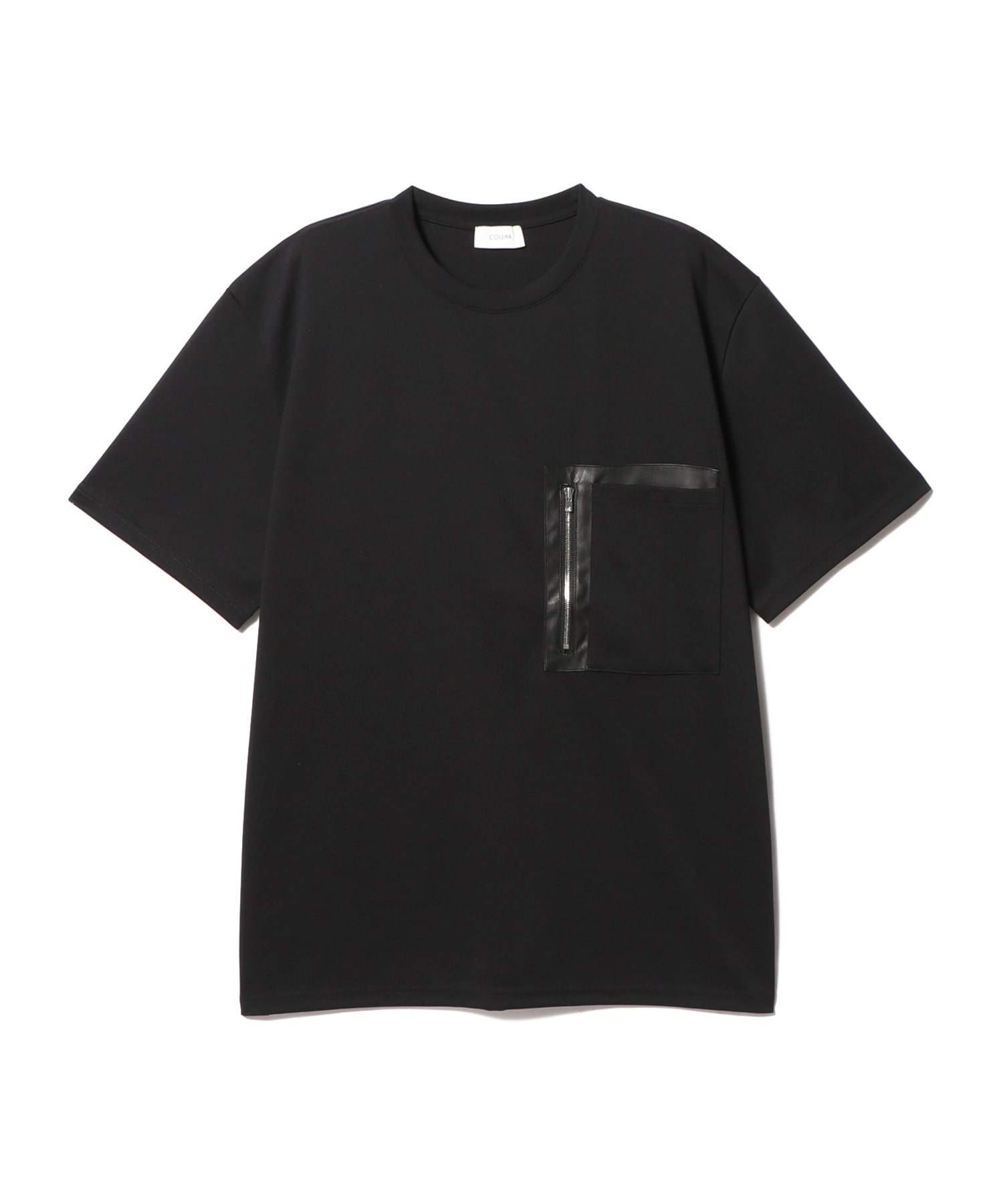 レザーパッチポケットTシャツ