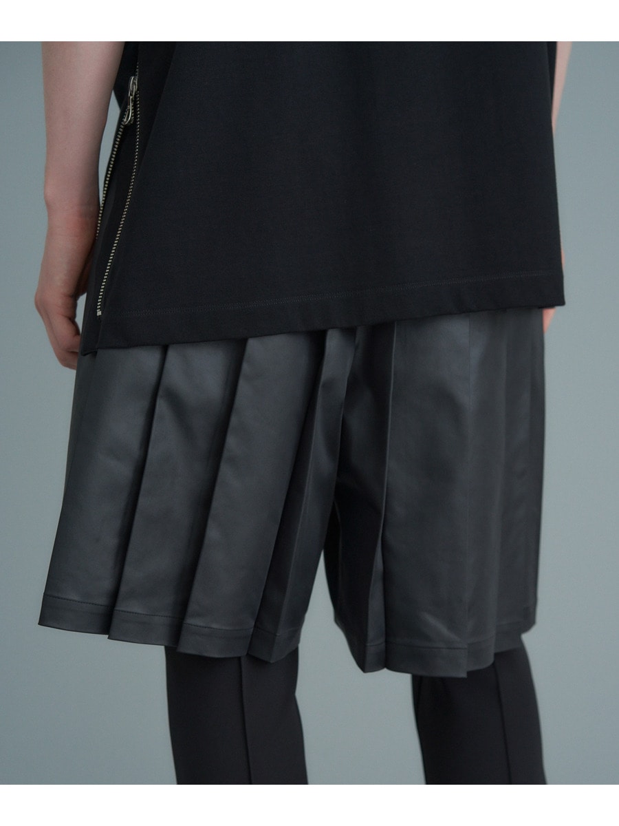 ESTNATION エストネーション　美品　フェイクレザーラップショートパンツ ESTNATION / フェイクレザーラップショートパンツ｜ESTNATION