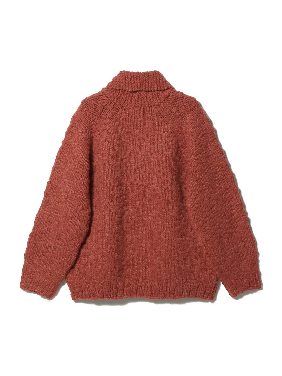 美品 45R ハンドニット カウチンセーター ニット フラワー