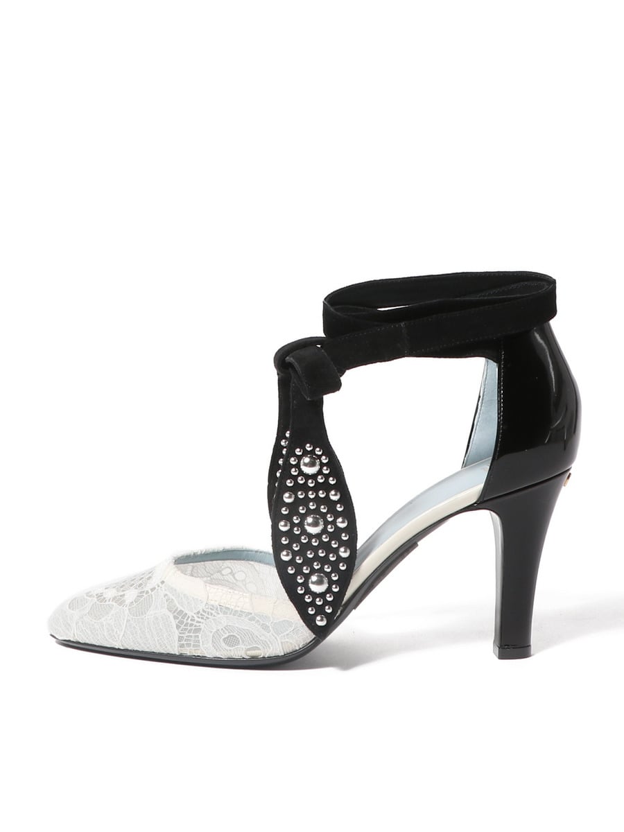 フォリフォリアージュ アブレーシブカーフスキン パンプス