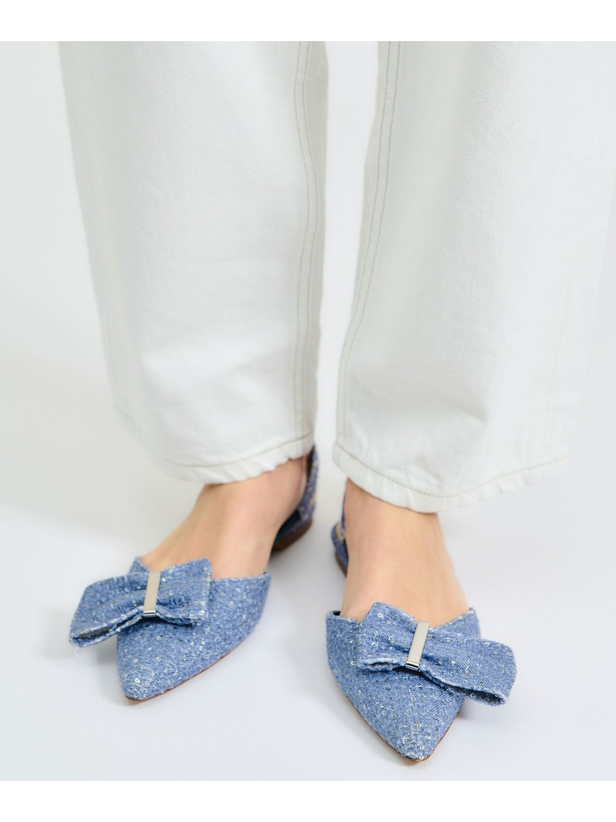【HEWN/ヒューン】リボンスリングバックフラットシューズ HEWN / リボンスリングバックフラットシューズ｜ESTNATION