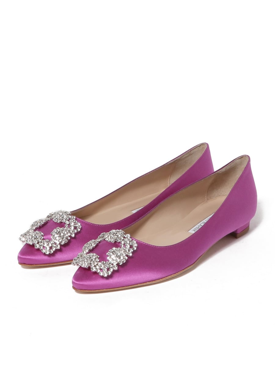 MANOLO BLAHNIK / サテン フラットシューズ｜ESTNATION ONLINE